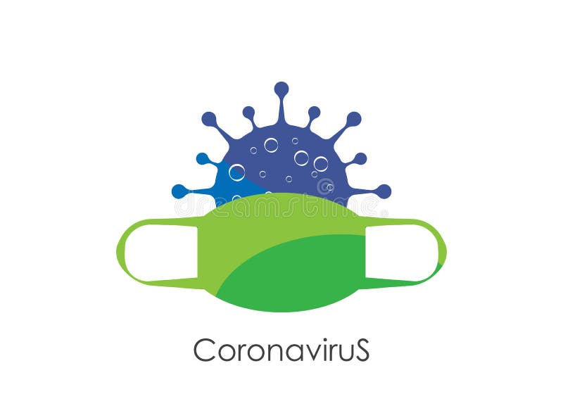 Illustration de vecteur de conception de symbole de signes de logo de cellules de virus de la couronne