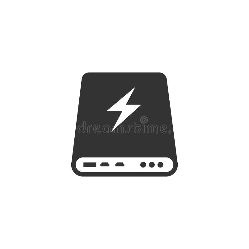 Illustration de vecteur d'icône de banque de puissance illustration stock Illustration de vecteur d'icône de banque de puissance illustration stock