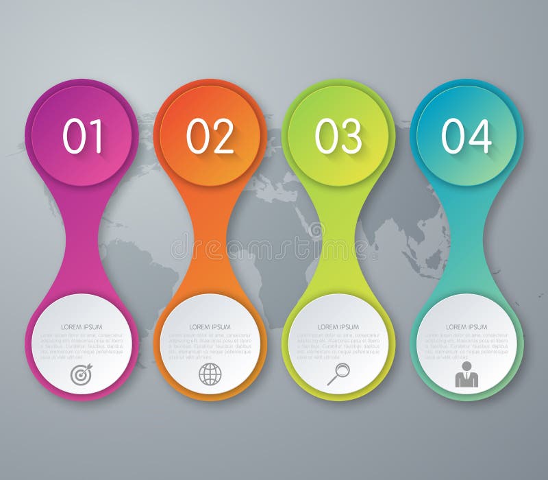 Illustration de vecteur de cercle d'infographics de quatre options illustration libre de droits Illustration de vecteur de cercle d'infographics de quatre options illustration libre de droits