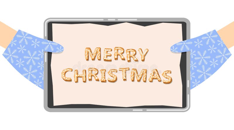 Illustration de vecteur des textes de biscuit de pain d'épice de Joyeux Noël illustration de vecteur Illustration de vecteur des textes de biscuit de pain d'épice de Joyeux Noël illustration de vecteur