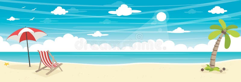 Illustration de vecteur de fond de plage d'été illustration stock Illustration de vecteur de fond de plage d'été illustration stock