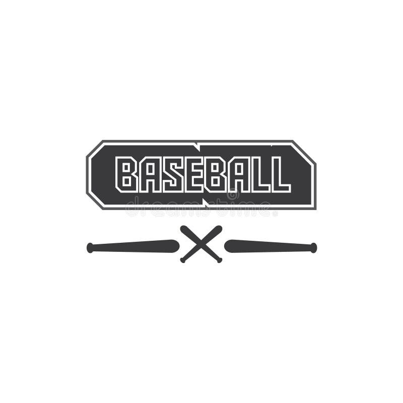 Illustration de vecteur de texte noir de logo de base-ball dans le noir et illustration d'un bâton de base-ball illustration stock Illustration de vecteur de texte noir de logo de base-ball dans le noir et illustration d'un bâton de base-ball illustration stock
