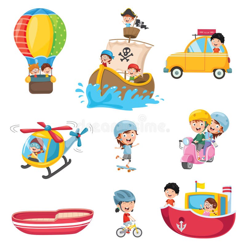 Illustration vectorielle de transport pour enfants illustration libre de droits