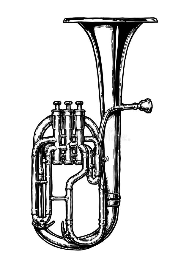 Illustration de vintage de klaxon de tenor illustration de vecteur Illustration de vintage de klaxon de tenor illustration de vecteur