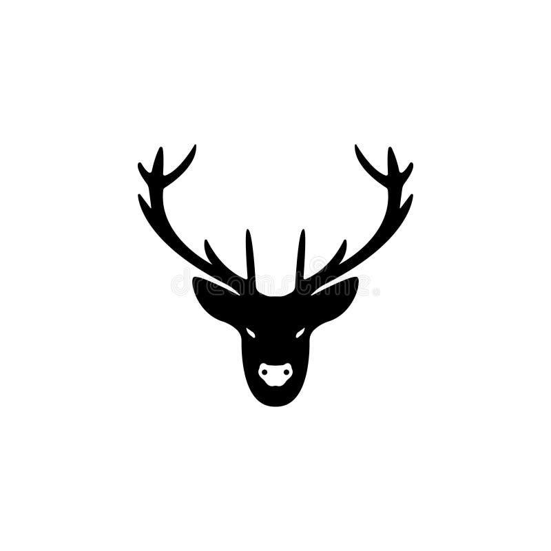 Illustration of a deer head stock illustration