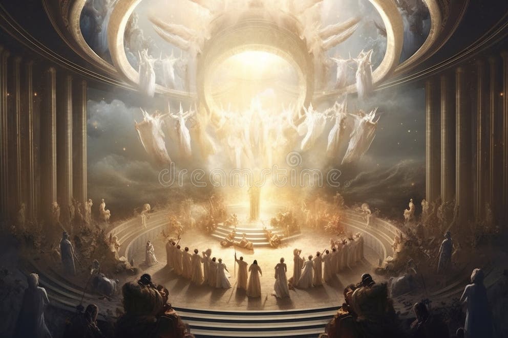 Illustration that Depicts a Celestial Concept of Heaven Representing ...