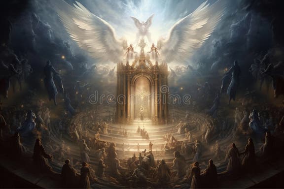 Illustration that Depicts a Celestial Concept of Heaven Representing ...