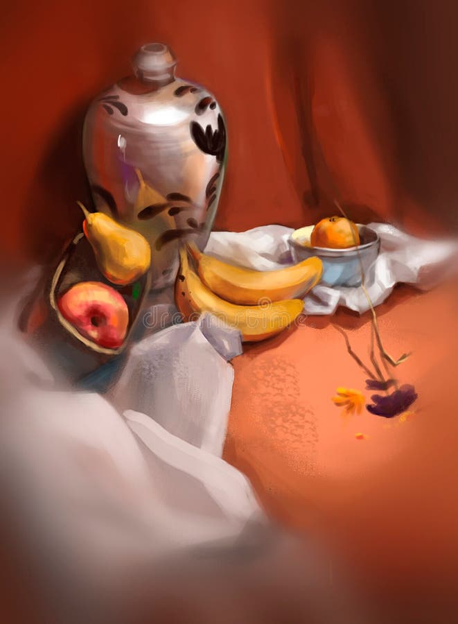 Illustration des bananes sur la table illustration stock Illustration des bananes sur la table illustration stock