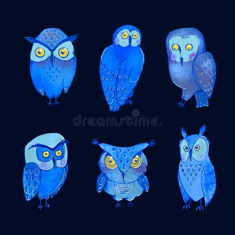 Illustration des chouettes noctambules illustration de vecteur