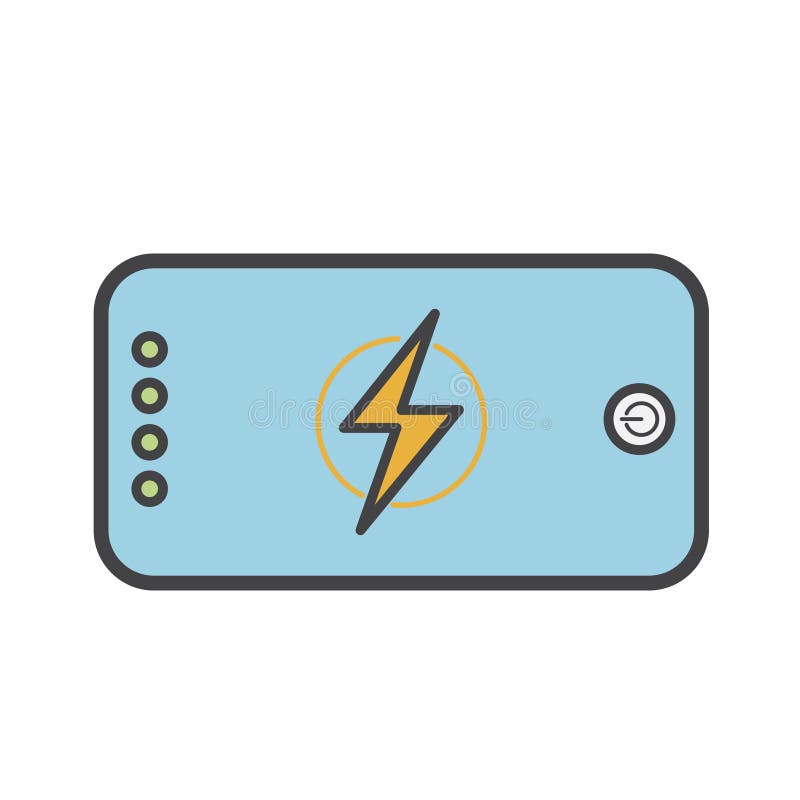 Illustration des Energiebank-Ladegeräts lizenzfreie abbildung Illustration des Energiebank-Ladegeräts lizenzfreie abbildung