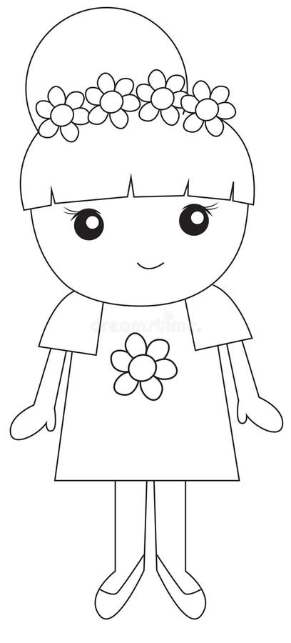 Illustration des kleinen Mädchens stock abbildung Illustration des kleinen Mädchens stock abbildung