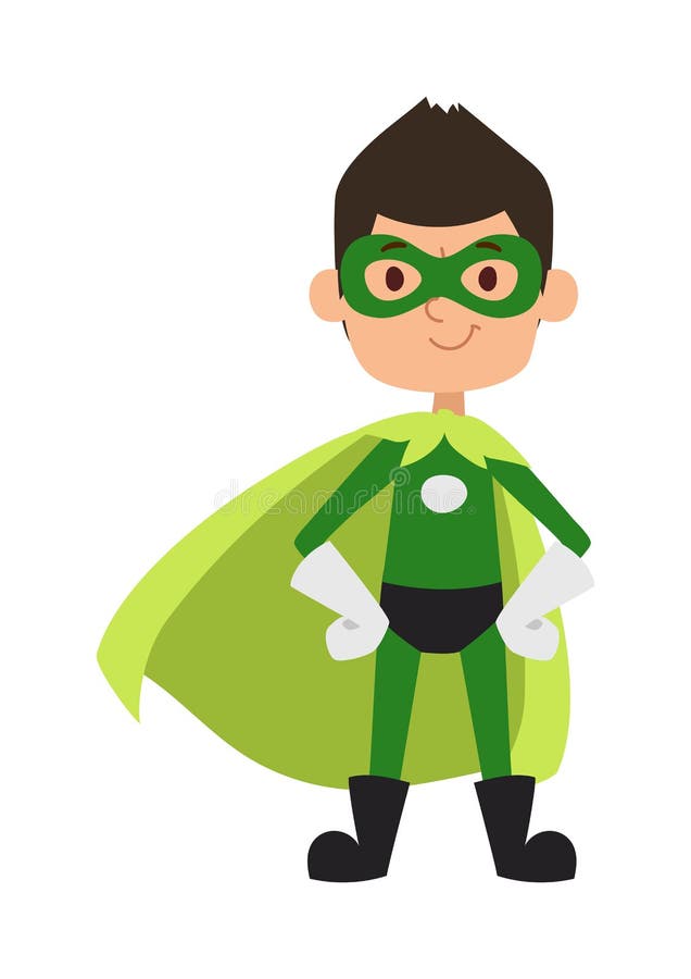 Illustration des Superheld-Jungenzeichentrickfilm-figur-Vektors lizenzfreie abbildung Illustration des Superheld-Jungenzeichentrickfilm-figur-Vektors lizenzfreie abbildung