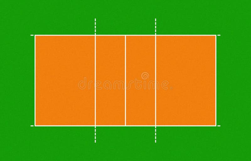 Illustration Des Volleyballfelds Stock Abbildung Illustration von