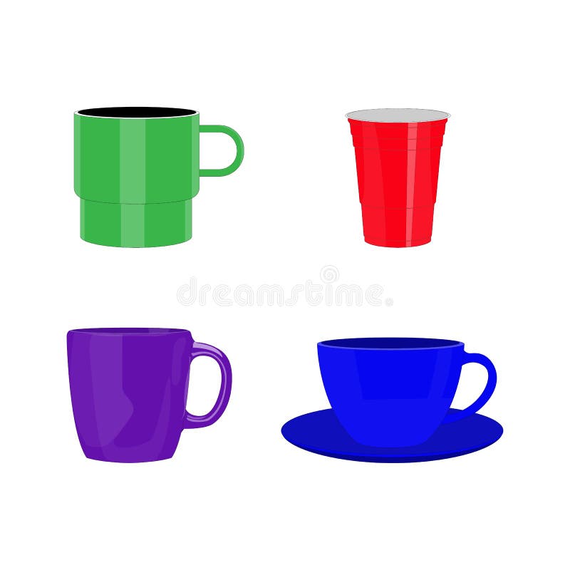 Illustration Design of Drinking Cup Shape Stock Vector Illustration