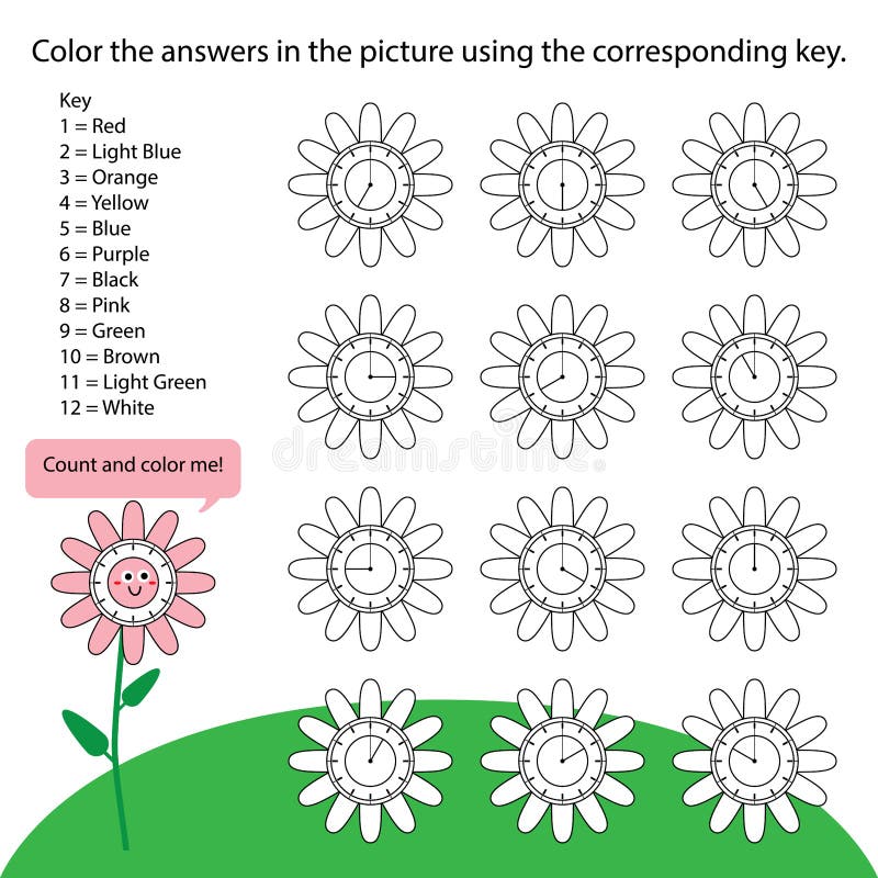 Math count and color me clock