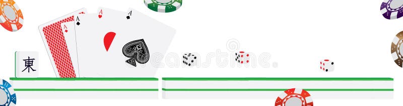 Casino poker Mahjong dice clip banner