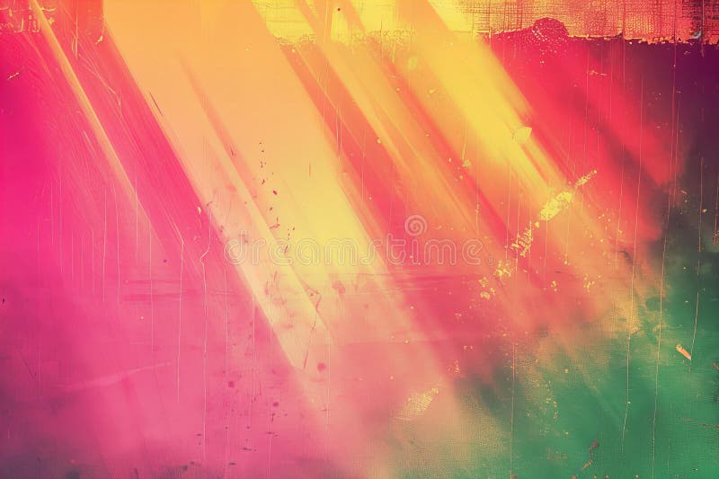 Digital artwork of bright pink and yellow light on a colorful background royalty free illustration.