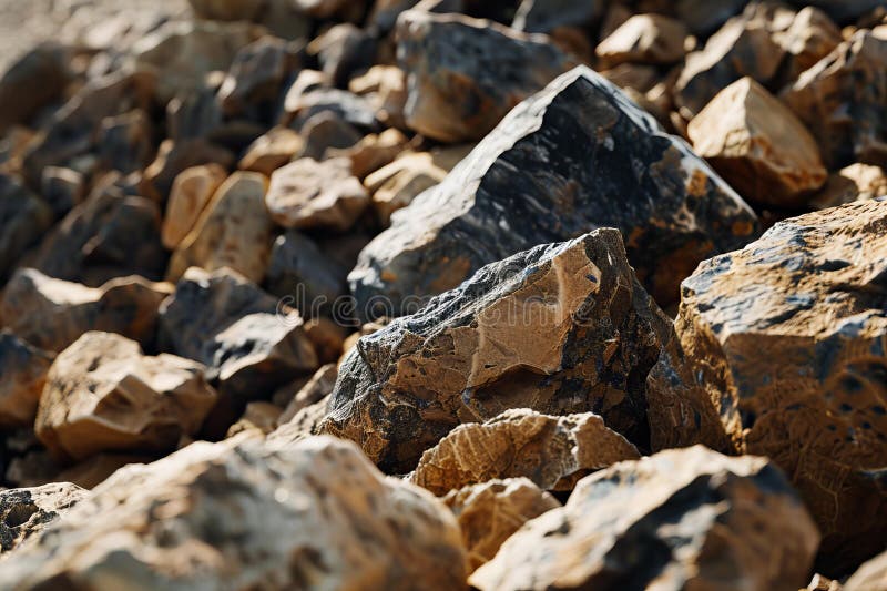 Digital image of rocks on a rock pit, high quality, high resolution royalty free illustration
