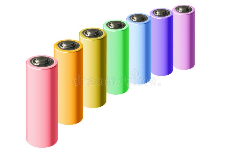 AA Double a Batteries stock illustration. Illustration of recycle 7932093