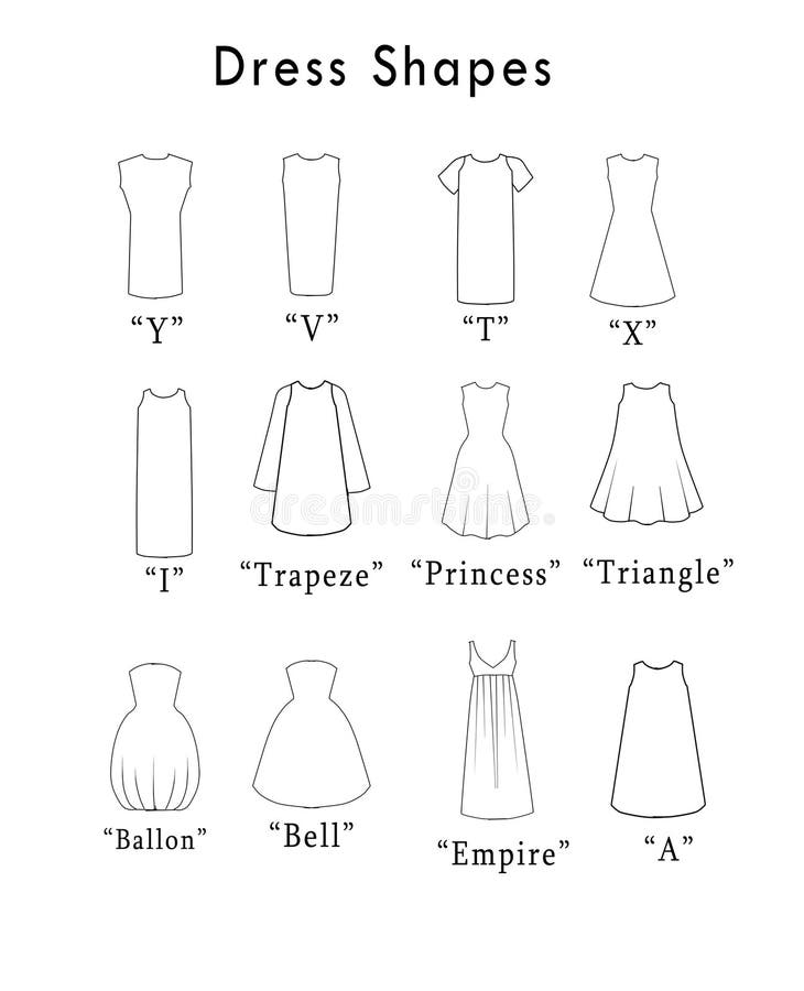 Illustration of Dresses Shapes and Cut Lines Stock Illustration - Illustration of mini, model: 74257339 Illustration Of Dresses Shapes And Cut Lines Stock Illustration - Illustration Of Mini, Model: 74257339