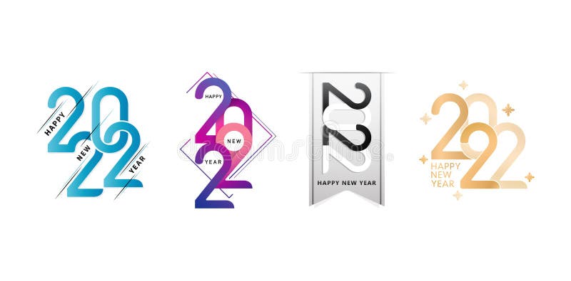 Illustration du concept de typographie de typeface 2022 de 2022 avec variation du numéro de police. Illustration du concept de typographie 2022 de la police de caractères avec variation du numéro de police applicable pour le calendrier cartes de voeux bannière affiche d'impression à l'écran avec modèle minimaliste.