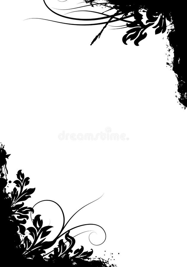 Illustration décorative florale grunge abstraite de vecteur de fond illustration stock Illustration décorative florale grunge abstraite de vecteur de fond illustration stock