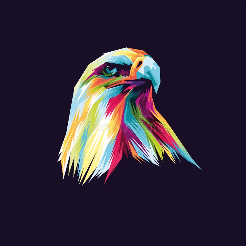 Illustration Eagle Head Pop Art Design Stock Vector - Illustration of  colorful, animal: 171205025