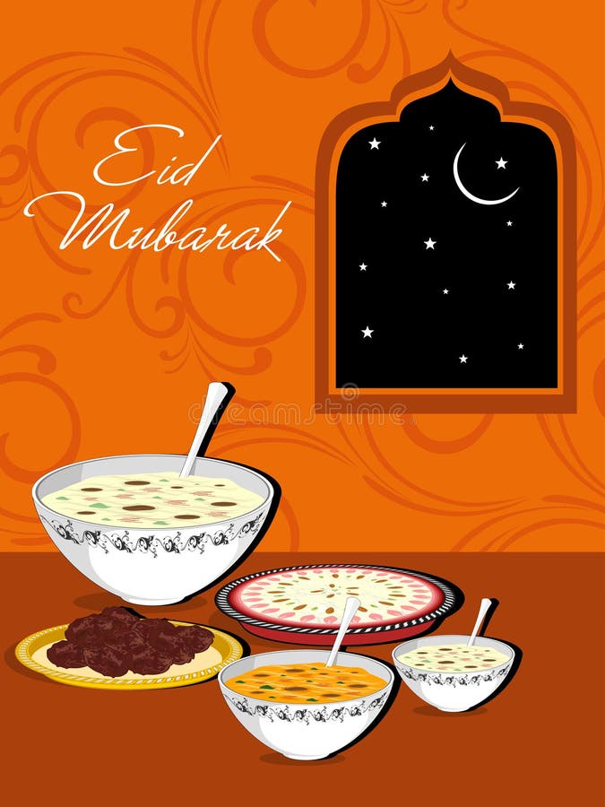 Illustration for eid mubarak celebration royalty free illustration