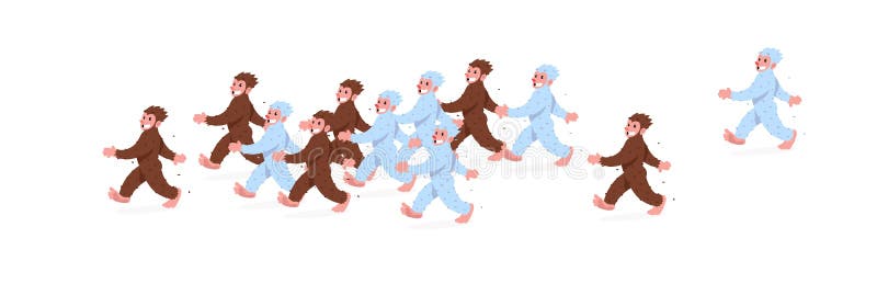 Illustration einer Karikatur netter Bigfoot und der Yeti Auch im corel abgehobenen Betrag Bild wird auf weißem Hintergrund lokali lizenzfreie abbildung Illustration einer Karikatur netter Bigfoot und der Yeti Auch im corel abgehobenen Betrag Bild wird auf weißem Hintergrund lokali lizenzfreie abbildung