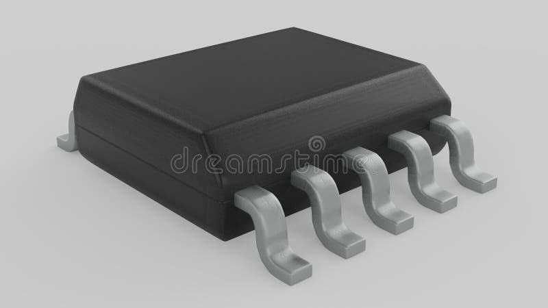 Illustration Electrionic-Stromkreis-Chip Packages SSOP 3d lizenzfreie abbildung Illustration Electrionic-Stromkreis-Chip Packages SSOP 3d lizenzfreie abbildung