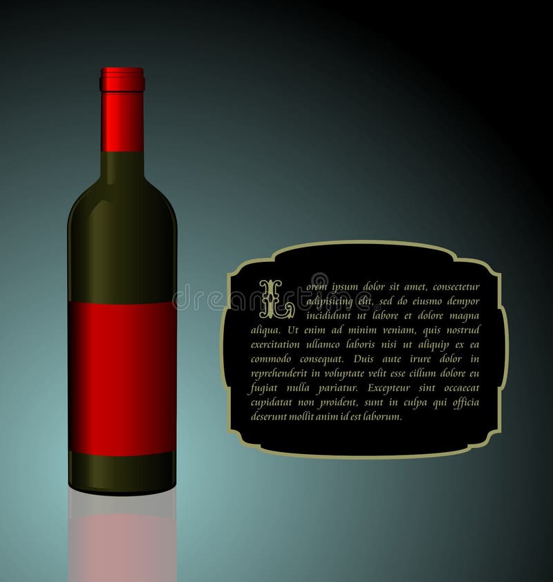 Illustration the elite wine bottle