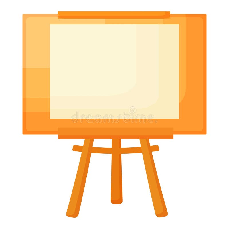 Blank Presentation Board on Stand Stock Vector Illustration of