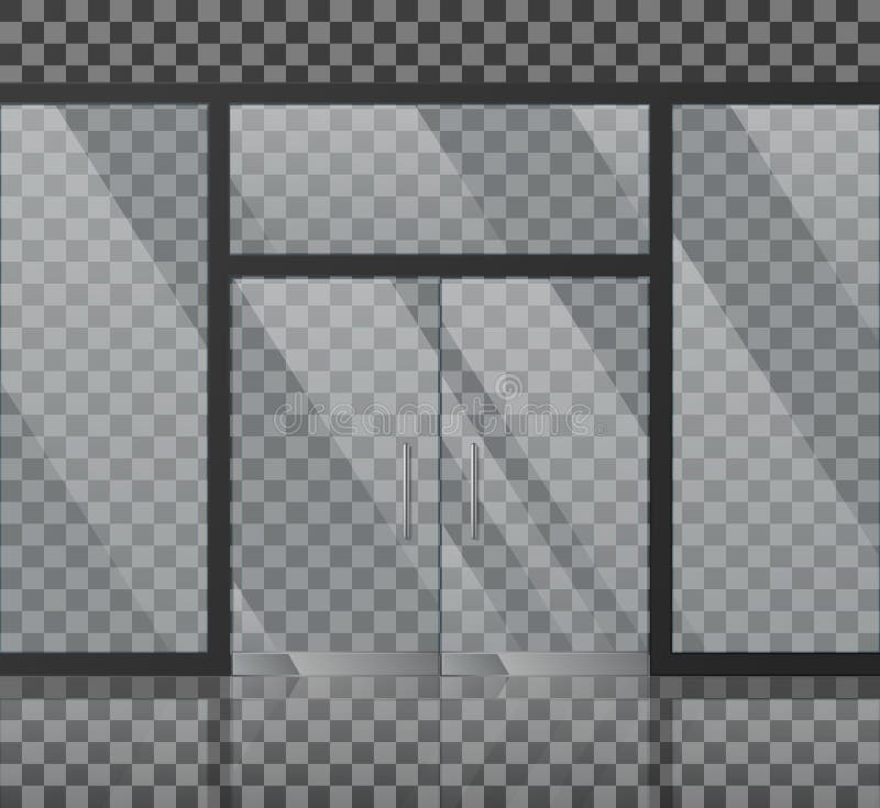 Illustration en verre de vecteur de façade de magasin illustration libre de droits Illustration en verre de vecteur de façade de magasin illustration libre de droits