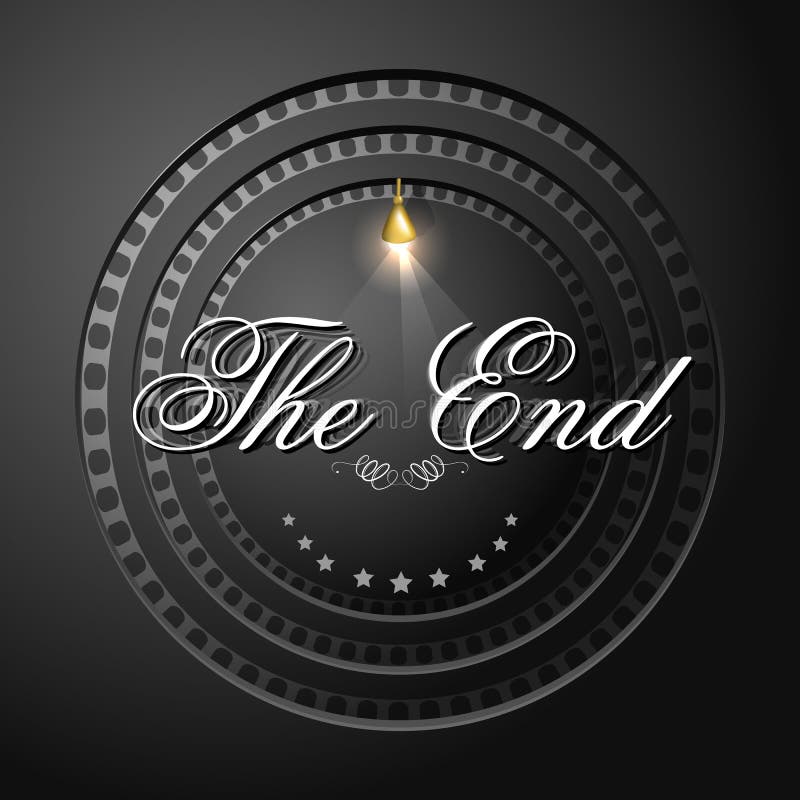 The End Screen with Film Strip stock illustration