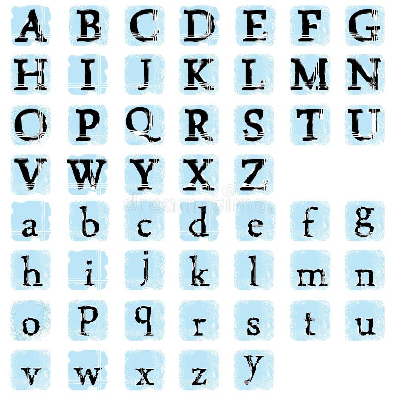 Illustration of the English Alphabet in Both Upper and Lower Cases