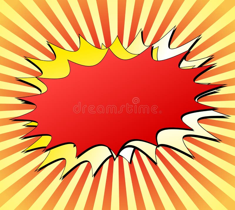 Explosion background red and yellow concept royalty free illustration