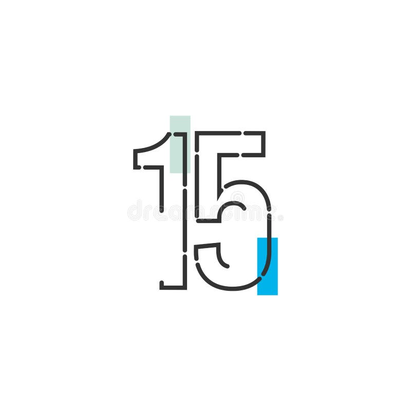 15 Year Anniversary Celebration Vector Template Design Illustration