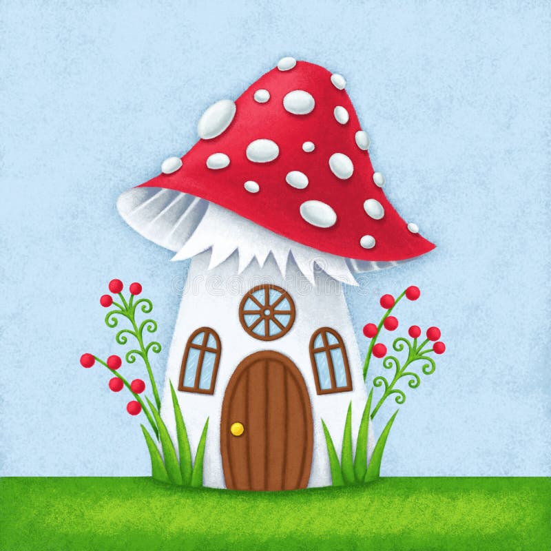 Fairytale Mushroom House Stock Illustrations 944 Fairytale