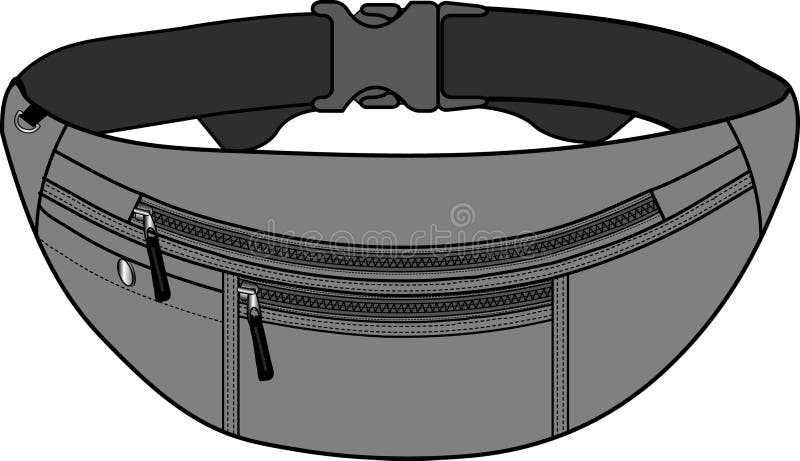 Illustration of Fanny Pack Waist Pouch Stock Vector - Illustration of ...