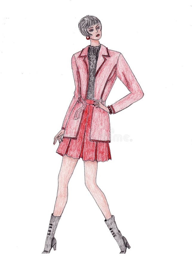 Illustration of fashion girl