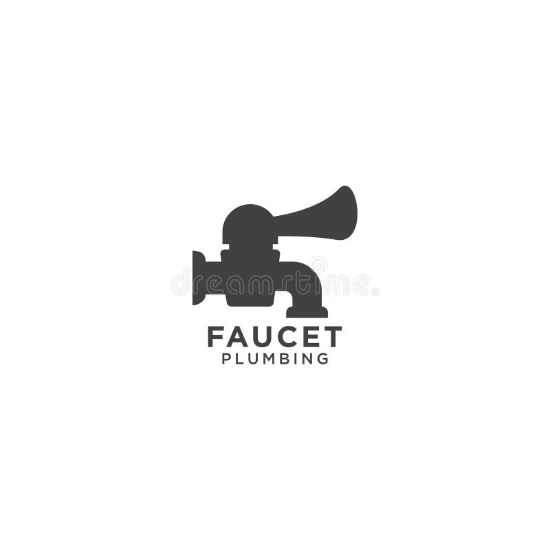 Faucet Plumbing Logo Design Template Stock Vector Illustration of