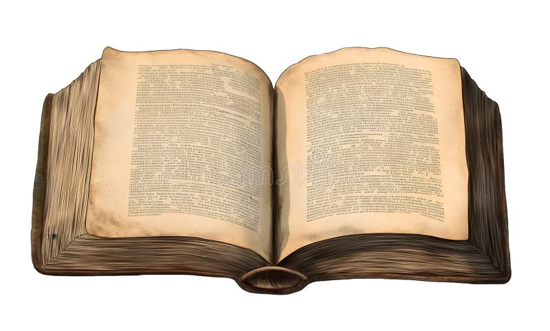 Vintage Open Book with Blank Pages for Creative Design royalty free illustration