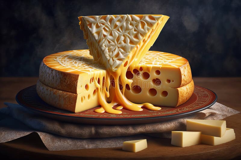 MouthWatering Cheese Plate. AI Generative. Stock Image Image of