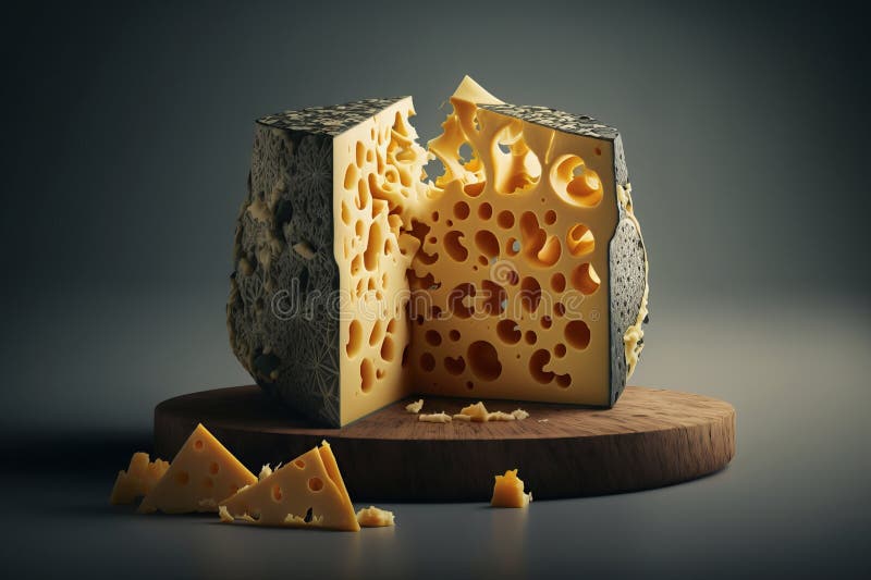 MouthWatering Cheese Plate. AI Generative. Stock Photo Image of