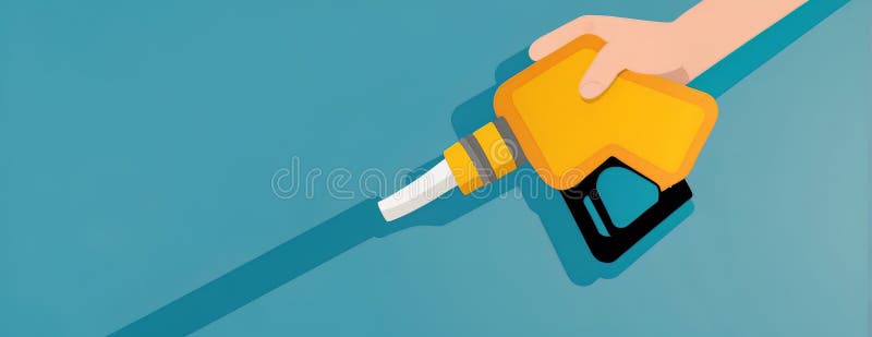 Illustration featuring elements related to fuel and gasoline stock illustration