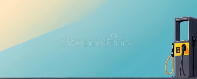 Illustration featuring elements related to fuel and gasoline stock illustration