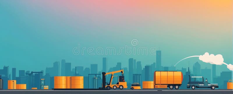 Illustration featuring elements related to fuel and gasoline royalty free illustration