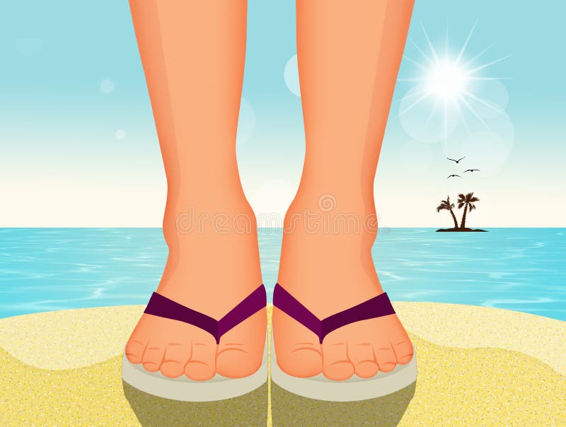 beach feet slippers