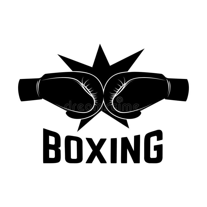 Illustration of Fighting Boxing Gloves. Design Element for Logo, Label
