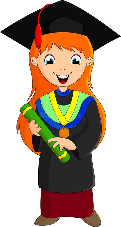Illustration - fille d'obtention du diplôme illustration de vecteur Illustration - fille d'obtention du diplôme illustration de vecteur
